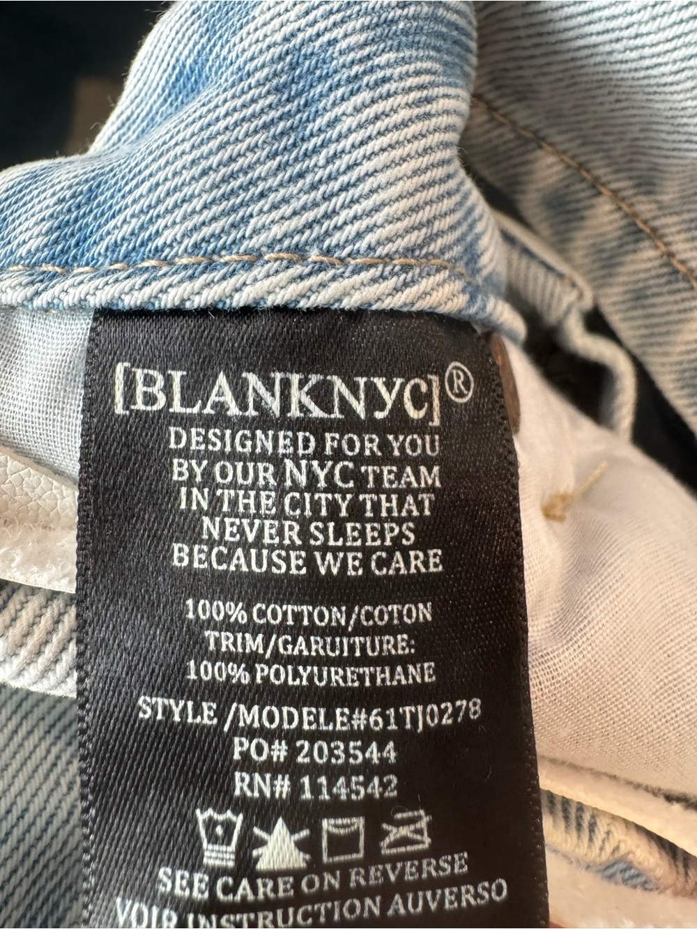 NWT [Blanknyc] Tie Breaker Denim Mini Skirt Size 25 - Picture 6 of 11